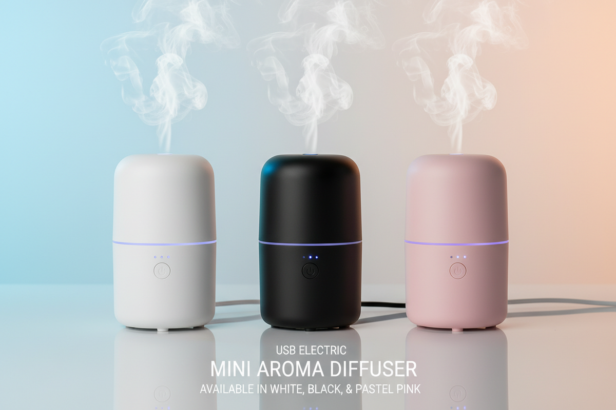 Mini Air Humidifier USB Electric Aroma Diffuser for Bedroom & Office